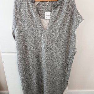 Free People sleeveless sweater dress. Gray and white. Size M.